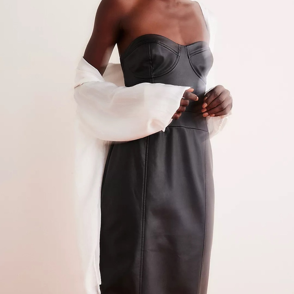 Free People Faux Leather Dress